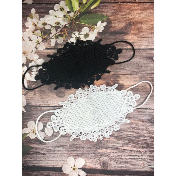 Lace Face Mask with Lanyard, Fancy Mask - Picture 6 of 10